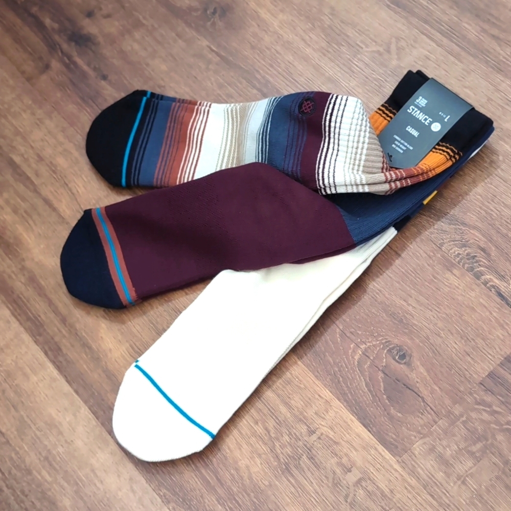 Stance Men’s Breakwater Crew Socks. 3Pack/Size L/NWT in original packaging